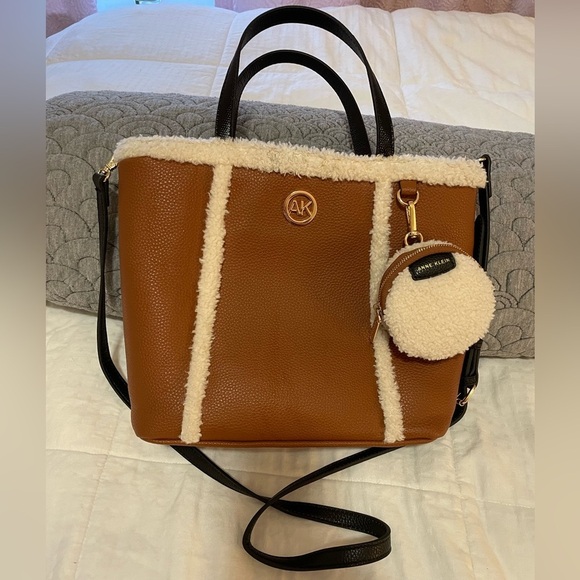 Anne Klein Handbags - Anne Klein Brown Handbag/Crossbody  Bag
